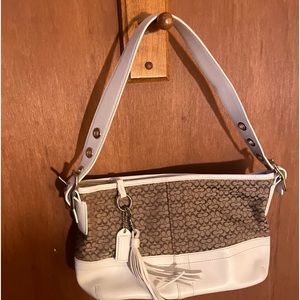 Coach bag brown and tan